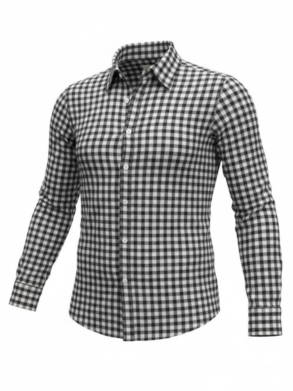 J. Crew Black and White Gingham Button-Down Shirt